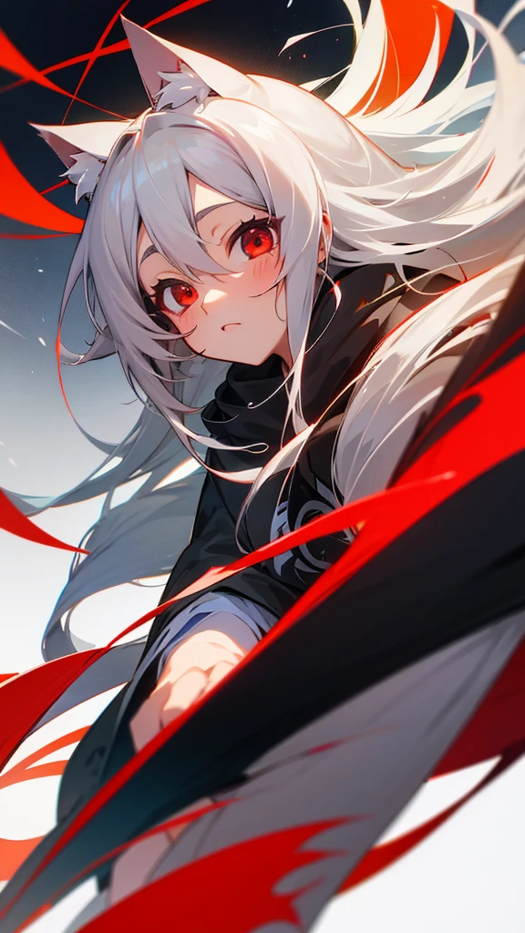 Highest quality I have long hair Gray Hair Hina Sorazaki Red eyes I don't have anything Odd Eye kind One person