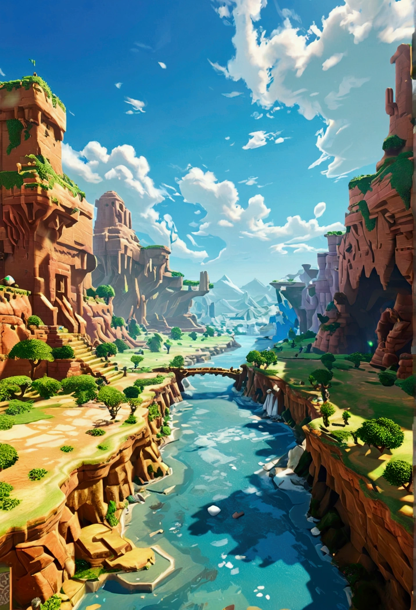 ZELDA World Style Map DESERT AND ICE