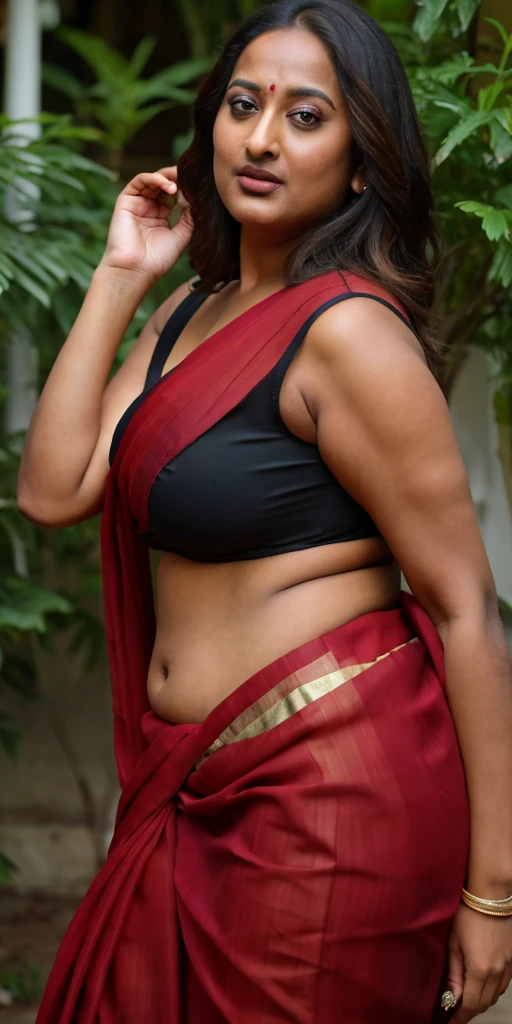 Foto RAW, photorealistic, photography, full body shot, 50 years old Woman, master shot, perfect eyes, goddess like beauty, pierced eyes, perfect thick chubby mallu Desi aunty bhabhi, Wearing a Stanapatta, a chest-band.Saree model, model Photography, Indian saree shoot, Indian traditional wear advertising photography, traditional wear brand shoot, face of Indian actress Sonakshi Sinha, masterpiece, realistic, realism, incredible details, pleasure, photorealism, detailed skin, skin pores, high contrast, photorealistic Artstation 8k HD digital art trend of high definition and detailed realistic skin texture, ultra detail, realistic skin texture, armature, best quality, ultra high definition, (photorealistic:1.4),, high resolution, detail, raw photo, sweat, Re sharp, by Lee Jefferies Nikon D850 Film Stock Photo 4 Kodak Portra 400 Camera F1.6 Lens Rich Color Ultra Real Realistic Realistic Textures Dramatic Lighting Unreal Engine Trending at Art Station Cinestill 800,(pele altamente detalhada: 1.2), 8k UHD, DSLR, soft-lighting, alta qualidade, grain of film, Fujifilm XT3,she didn't like to wear blouse or bra, she is happy to wear only saree, she hates blouse or bra, detailed hairy armpits, hyper realistic skin, skin pores, sweat, veins, short hairs on armpit, stubble armpits, hyper realistic hairy armpits, low waist saree,