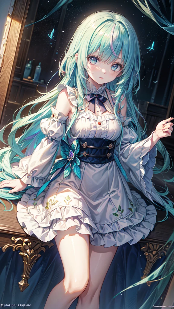 (((masterpiece))), (((Highest quality))), ((Super detailed)),(Highly detailed CG illustrations), ((Very delicate and beautiful)),Cinematic Light, 現在流行しているGenreの巨匠のスタイルを模倣した、Create stunning fantasy artwork。. In the art workust include elements of both mythical fantasy and fairy tale fantasy with colorful rainbow accents and dark jewel-toned hues. ((Use the rainbow as your main color.)) The characters in this work are、神秘とGives off an aura of magic繊細でありながら力強い人物である。. Pay close attention to complex facial features, Create captivating eyes with vibrant colors and bold shadows. Character clothing should be designed with thin feathers, silk, Beautiful embroidery, Subtle iridescent details. insert (((Translucent iridescent rainbow))), Dreamy colors, Dynamic Lighting, Detailed background elements that create awe and immersion. ((Gives off an aura of magic、Colorful magical birds and jewel-like rainbow butterflies々Draw.)) Considering the latest trends in fantasy art, Unique lighting effects, Exploring dynamic and engaging compositional techniques, Try out unique color palettes. Get inspired by top artists from ArtStation and Midjourney. camera: Highlight the beauty of the characters、Choose an angle that enhances the magical majesty of your artwork。. Lighting: Utilize atmospheric lighting techniques to create depth and atmosphere. solve: Aim for high-resolution artwork for exquisite detail and clarity. Art inspiration: Get inspired by popular artists with ArtStation, Explore different styles, Genre, theme., Detailed face, Fine grain, Fine hand,