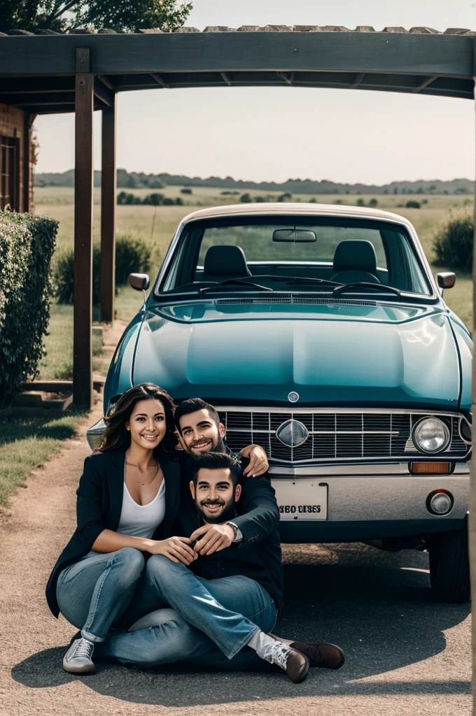 Woman and man car