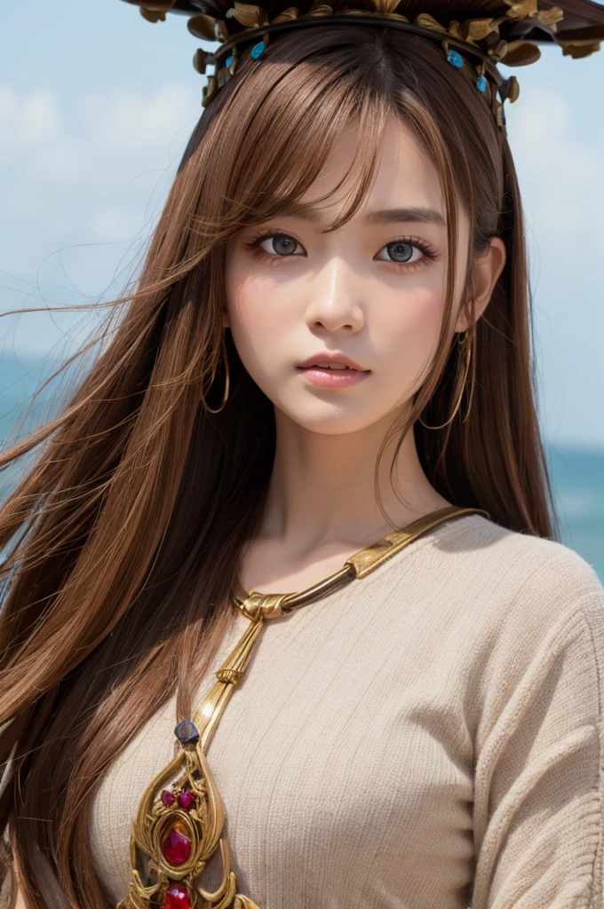 game , Nikke, the goddess of victory, Neat , Light brown hair, Captivating eyes ,beautiful face , Crystal Red Eye , Long Hair , Women's Sleeveless Tops,Underarm, Blue Shirt, White leggings, ,Selfie style, 1 handbag, Bright Eyes, ,G-cup breasts, Narrow waist, Captivating thighs, 5 fingers on each hand, both hands ,2 Foot , city, date, Are standing, beautiful, High heels, Dawn, Recreational Park,