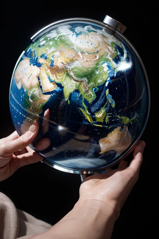 National and international creative logo Symbols like hands joining together, A stylized globe