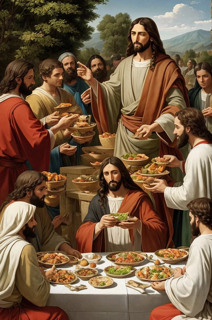 Jesus feeding the 5,000