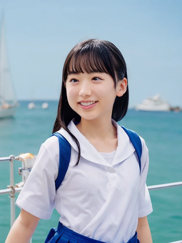 summer、On the way to school、Sailor suit、(upper body shot)