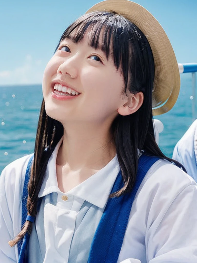 summer、On the way to school、Sailor suit、(upper body shot)