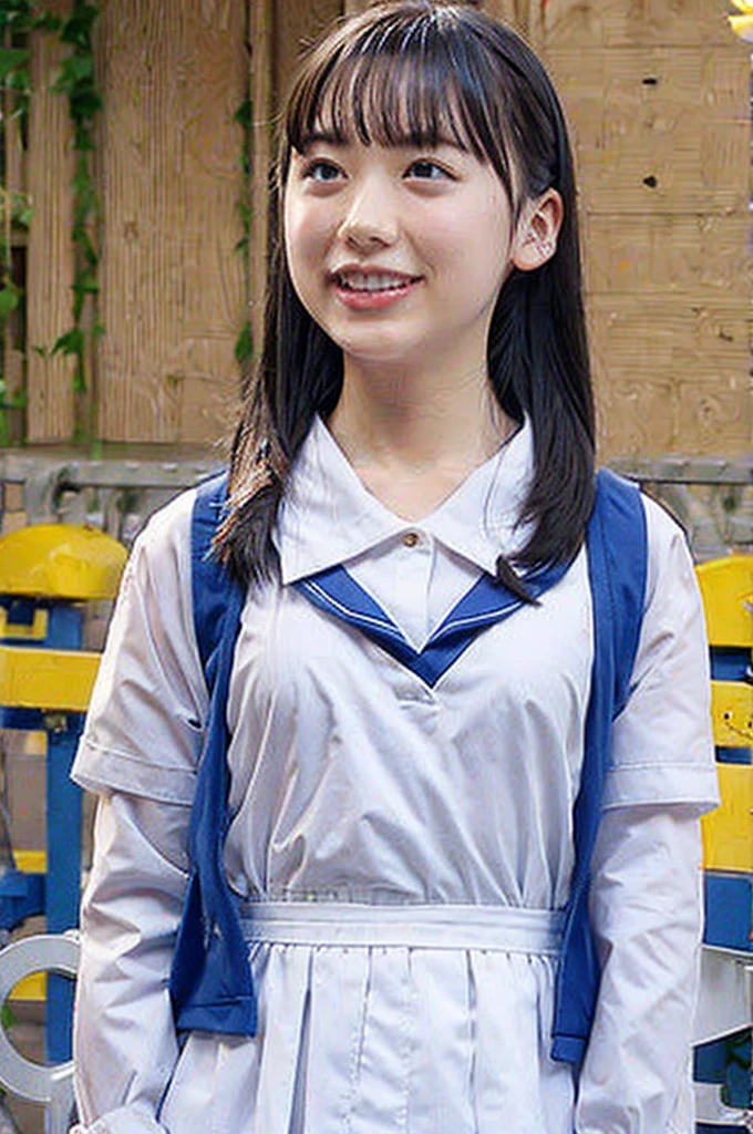 summer、On the way to school、Sailor suit、(upper body shot)
