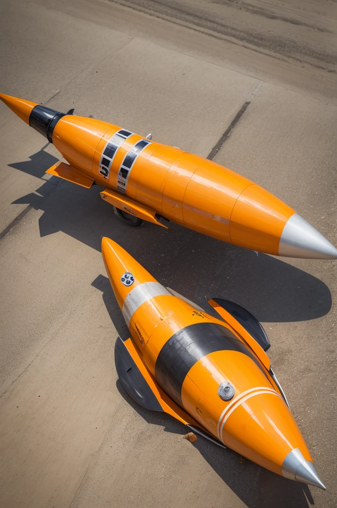 Orange rocket with name front young 70
