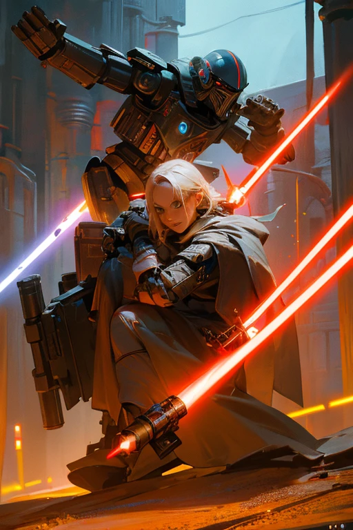 Extremely beautiful, clockwork, star wars, jedi, sith, droid, robot, monster, alien, lightsaber, beam laser, laser guns, war robots, more fancy weapons, new technologies.