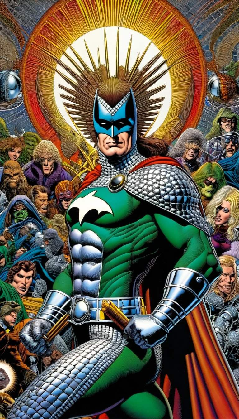 (art inspired by Brian Bolland, intricate details, oil painted )