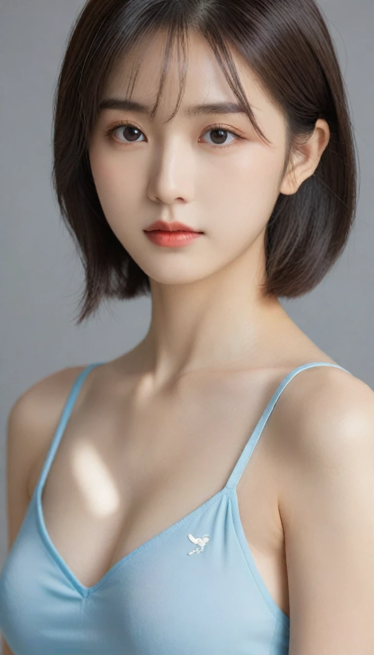 8K, Ultra-high resolution, Highest quality, masterpiece, 三分割法によるphotograph,Surreal, photograph, 1 Girl, (16 years old:1.3), pretty girl, Cute face, Beautiful eyes in every detail, 細かくdetailedに,masterpiece,One Girl:1.2, Japan Female Announcer, whole body,glaring,Black Hair,Bob with bangs,A city near the future,Rhythmic Gymnastics,(High leg cut), Delicate and smooth skin, Realistic Skin, Perfect and beautiful face ,完璧でCute face, Skin with attention to detail, Perfect limbs、Narrow waist、Thin legs)、Browsing Caution,,Beautiful leg line beauty,Looking at the audience、beauty,Long neck、(((Ideal body type))),A cup small breasts :2,、Portraiture:2、Perfect Anatomy、鮮明なdetailed、detailed、Surreal、Light and shadow,Strong light
