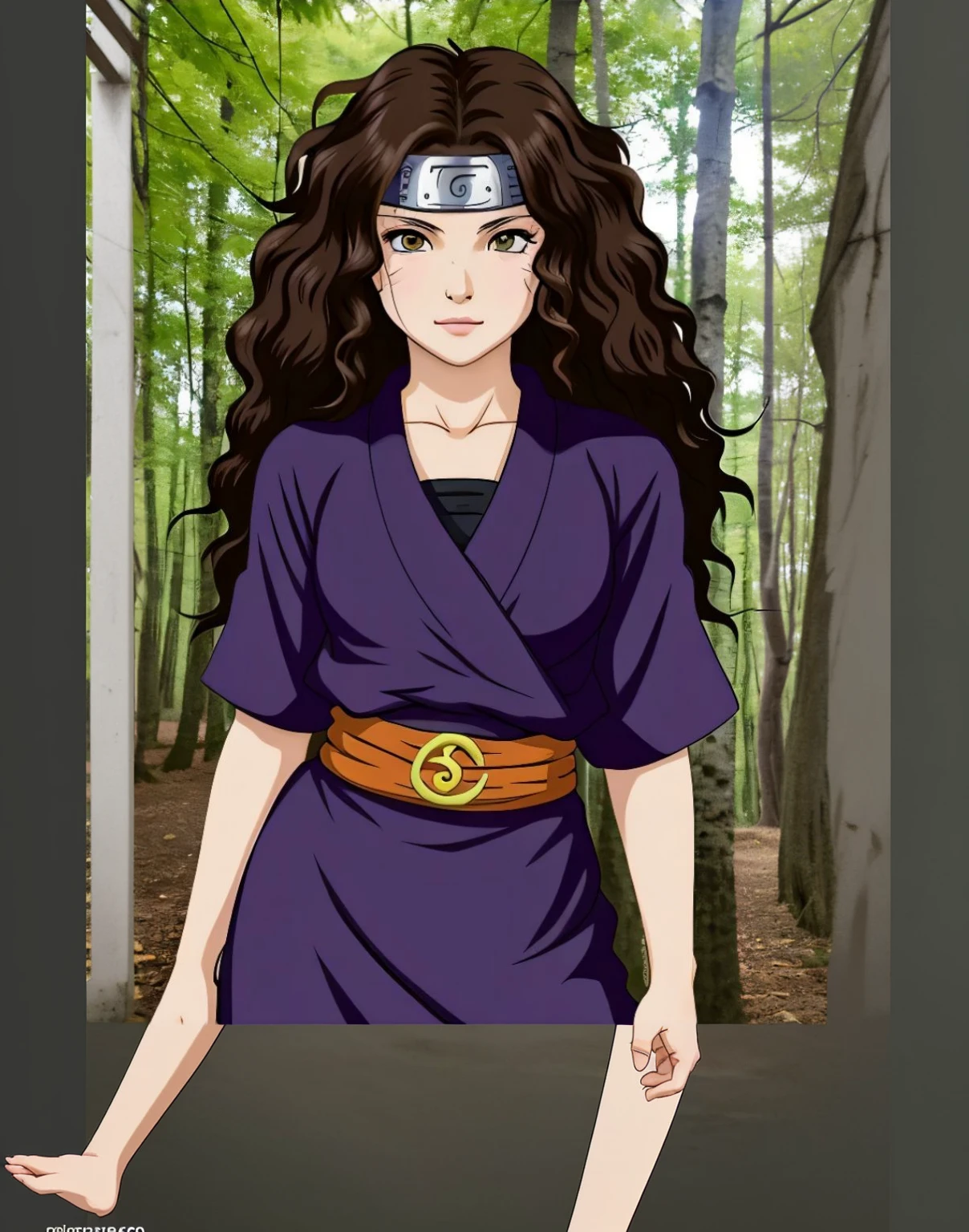 Make her full body with nice anime style body