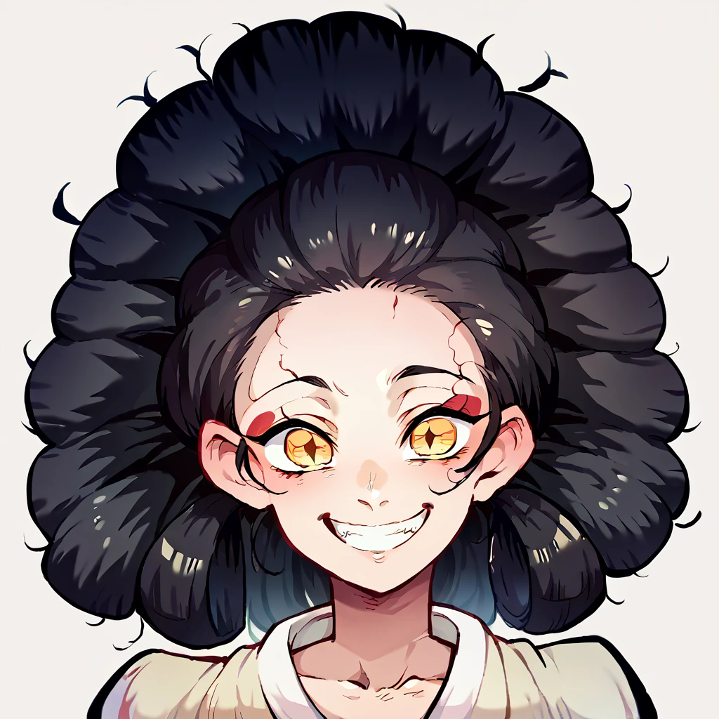 Demon Slayer, smile, perfil, Black hair, cute girl