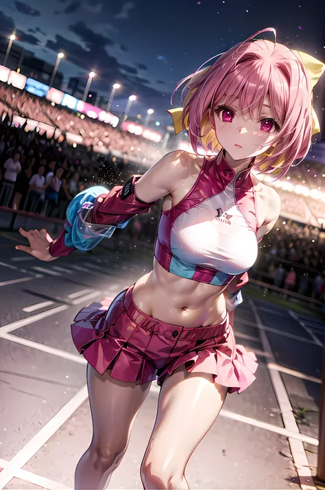 forward: open racing jacket, tight clothing, face close-up, thighs thighs thighs thighs, delicate girl, break, (hmcanon:1.2, kan...