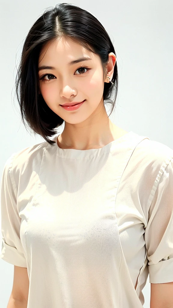 (1 woman:1.99)、(Wide forehead、Very short hair、Very small amount of hair、Forehead、Fuji frame:1.1)、Sunburn、、Naughty、Happy expression、満面のsmile、Weakness、love、I feel very comfortable alone、(secretary),((Very sleepy、Improves skin texture,smile、Narrow eyes、Very weak eyesight、Very weak eyeliner、Eyes slightly closed、I know the shape of your head、Oval Face))、(slicked back hair:1.25)、Photographic, Raw photo, Mastepiece, Highly detailed photos, Digital SLR, Photo-realistic 1.4, Super hello nothing, Best Quality,(standing、tilting your head、whole body:1.7)