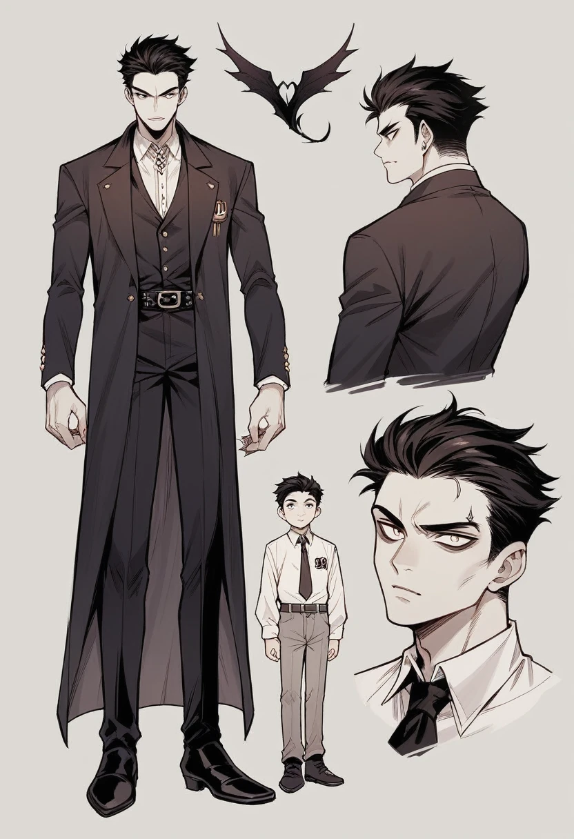 Score_9, score_8_up, score_7_up, source_cartoon, 1 boy ,young boy, lust, lust gos, character sheet.