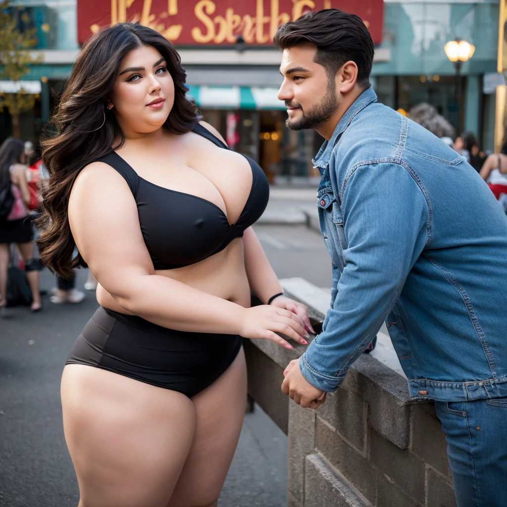 Man with voluptuous woman's body