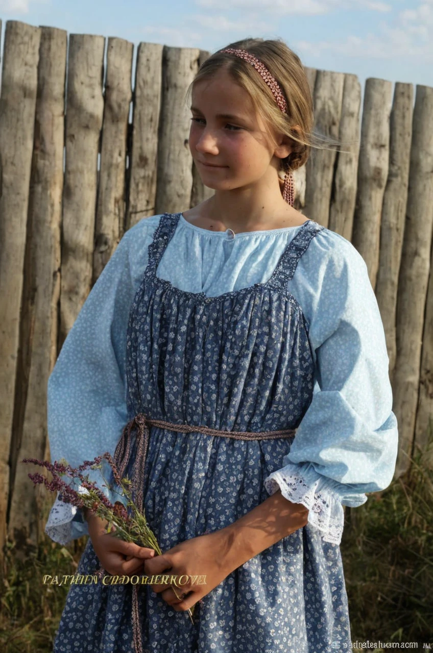 A Russian Girl Is A Serf Peasant 18 century ,A Poor Girl , Barefoot , In A Torn Peasant Shirt , A Patched Sundress Dirty , Sweaty Hair In One Braid, Tanned , With Weathered Skin, Sweat Flows , Summer, Hot,Works In A Corvee , Hyperrealism A Lot Of Details, Clarity And Realism, Without Extra Limbs And Fingers