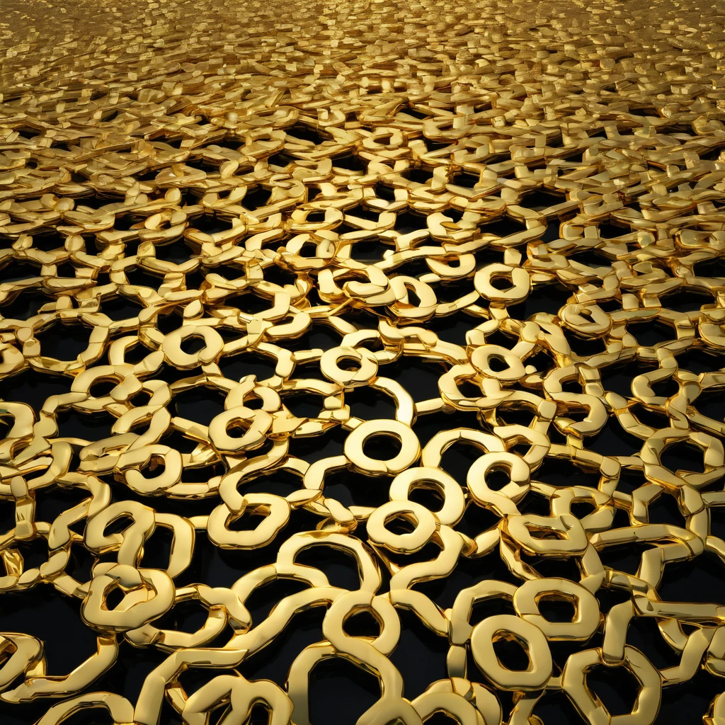 Heavy gold chain floating writing DNS