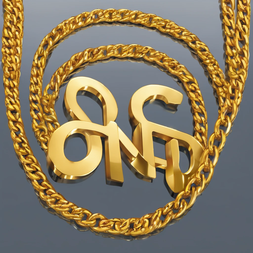 Heavy gold chain floating writing DNS