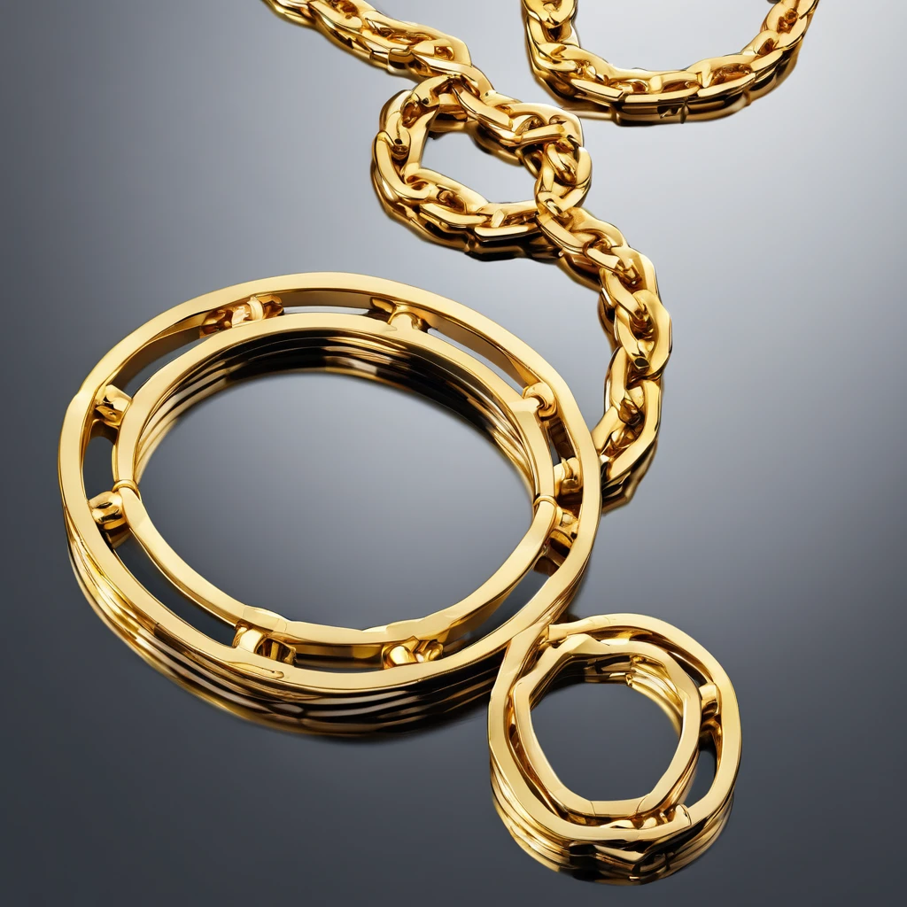 Heavy gold chain floating writing DNS