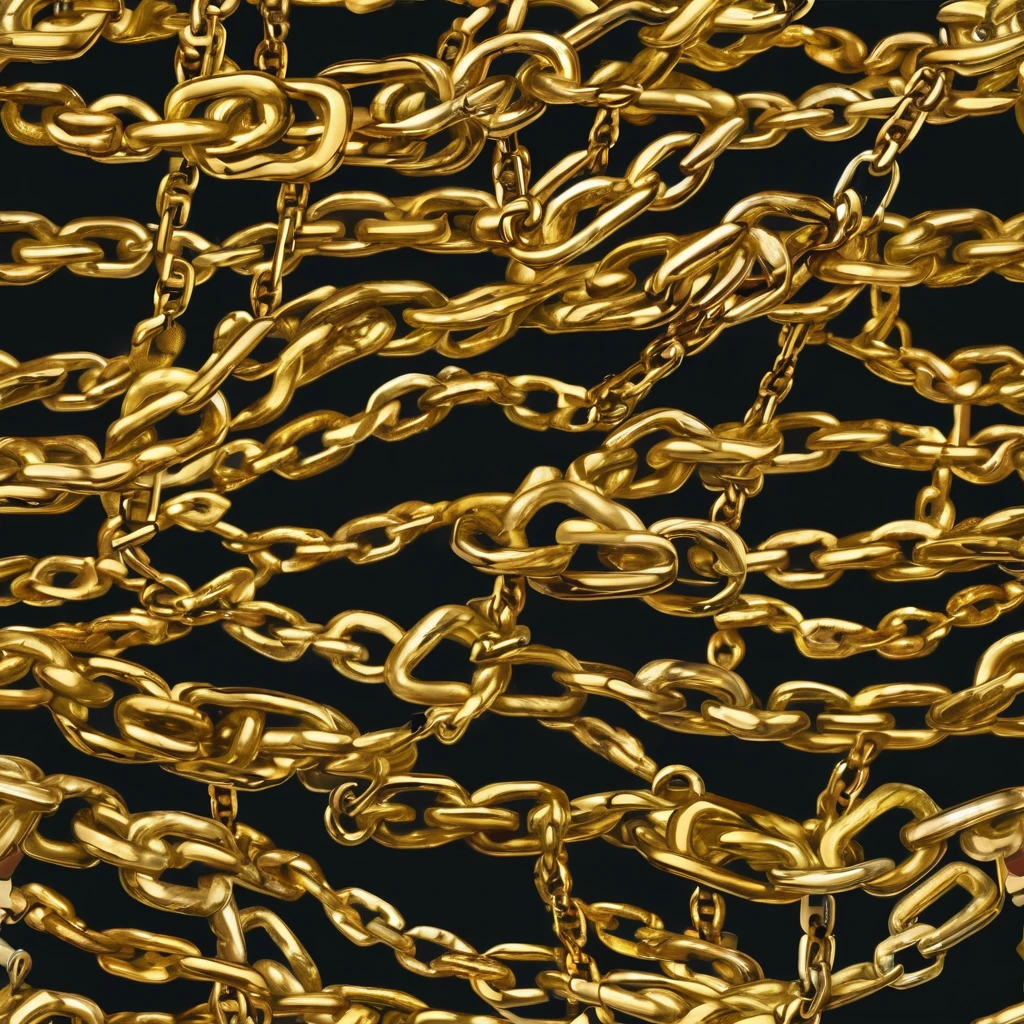 Heavy gold chain floating writing DNS