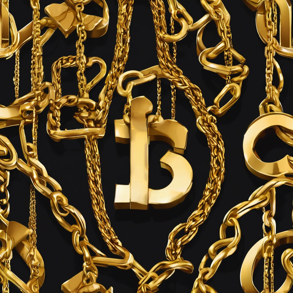 Heavy gold chain floating writing DNS