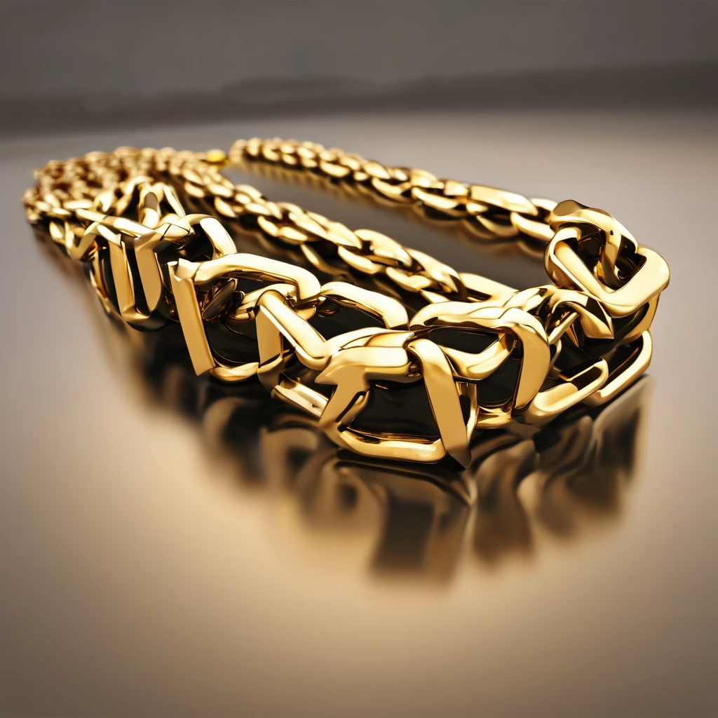 Heavy gold chain floating writing DNS