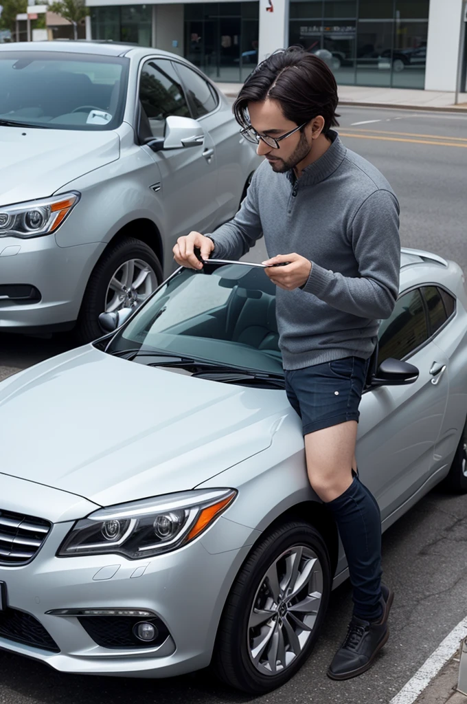 A person buying a new car