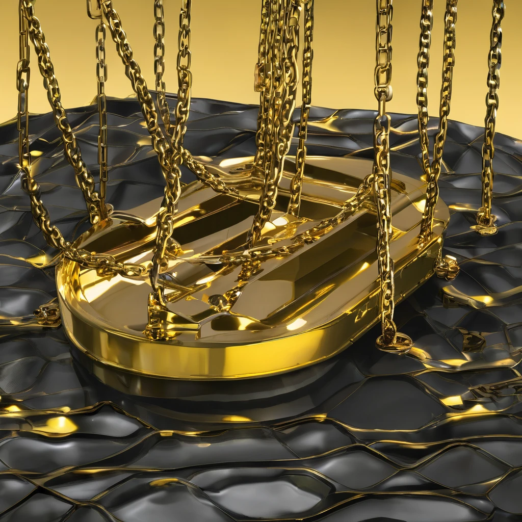 Heavy gold chain floating trap