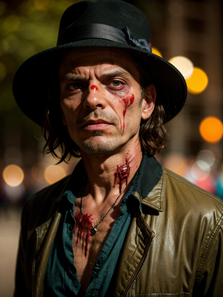 Dead man, zombie, depth of field, bokeh