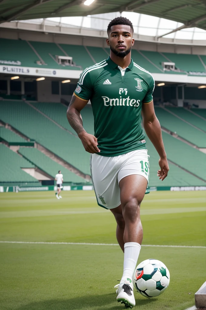 Football player at the Palmeiras Spot Club base