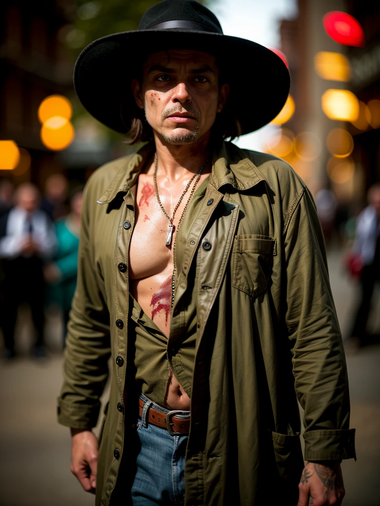 Dead man, zombie, depth of field, bokeh