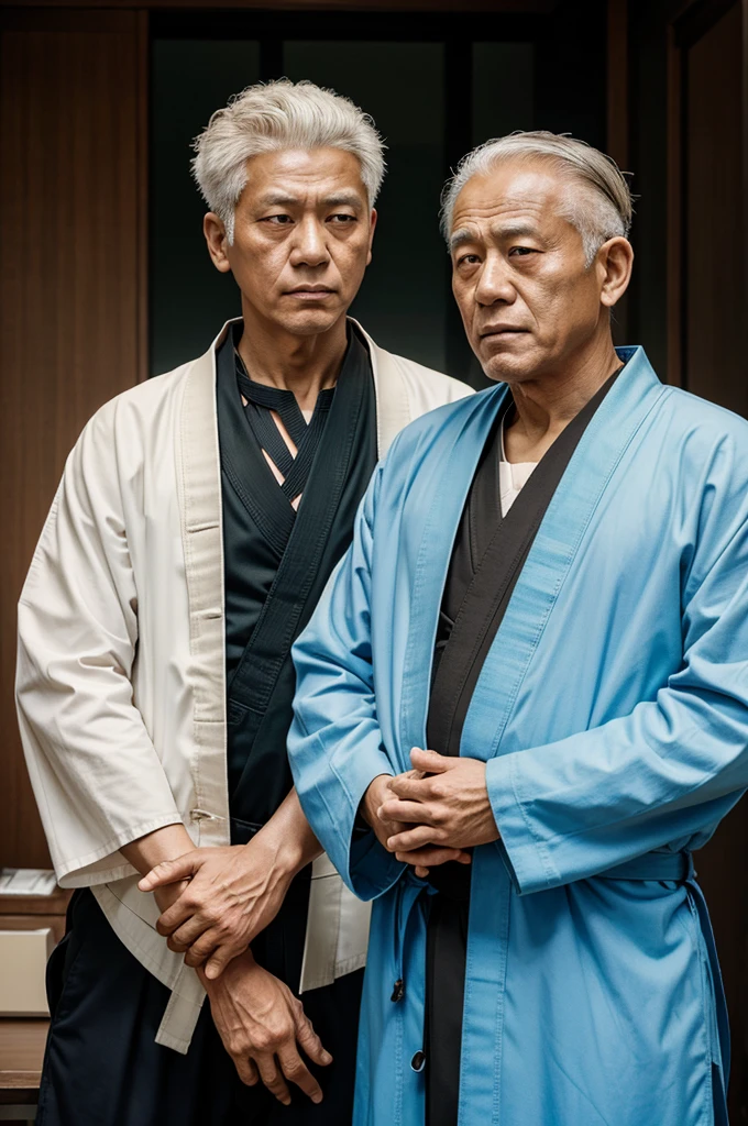 Jujutsu kaisen. Old man Gojo satoru with old Geto Suguru