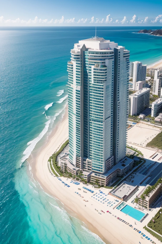 Build a building in front of the beach