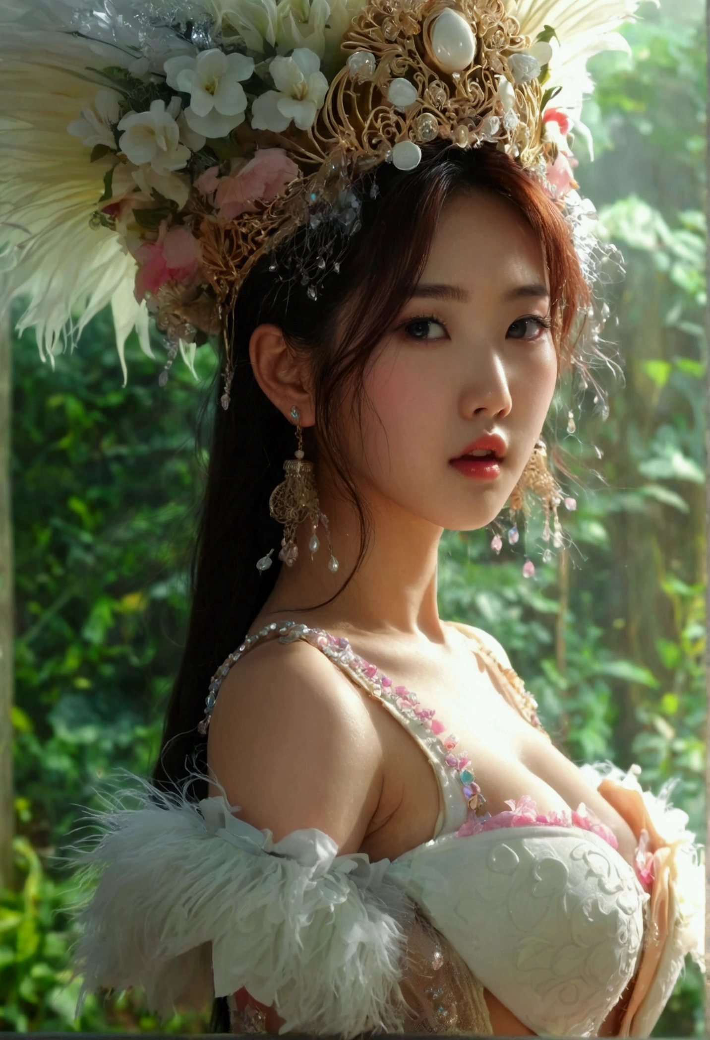 20-year-old Korea girl, Korea idol style,Masterpiece, best quality, realistic, raw photos, 1_girls,long_head, big, full breasts,sexy Pose,compete queen,compete_queen,Racing queen Clothes,Detailed skins, hair follicles, low voice,spread_leg, ((สนามcompeteรถ:1.5)),voluptuous_face,Fascinating_condescending,a _cute_girl,fog_light_background with,Korea,beauty,sexy