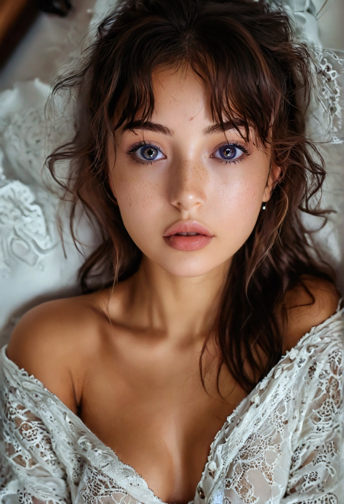 arafed, femme latina , à, vêtements noirs, fille sexy aux yeux marrons, portrait sophie mudd, cheveux bruns et grands yeux, selfie d'une jeune femme, Yeux de chambre, violette myers, sans maquillage, Maquillage naturel, regarder directement la caméra, Visage avec Artgram, Maquillage subtil, Superbe photo du corps entier, dans la chambre, clivage