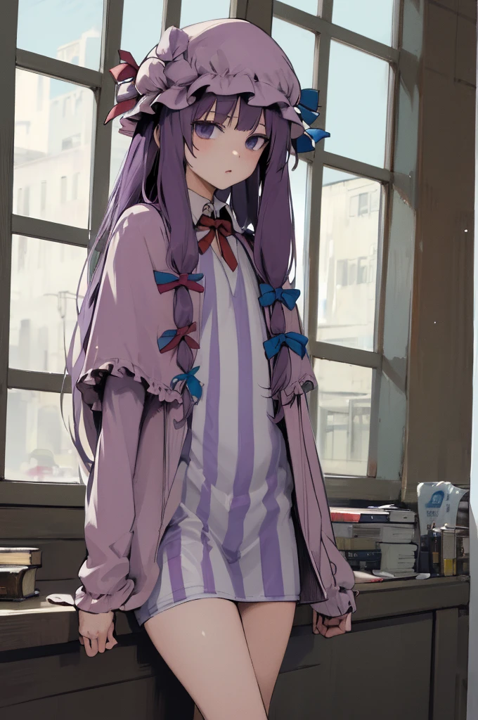 ((masterpiece,best quality)), absurdres, patchouli knowledge,solo,cowboy shot,