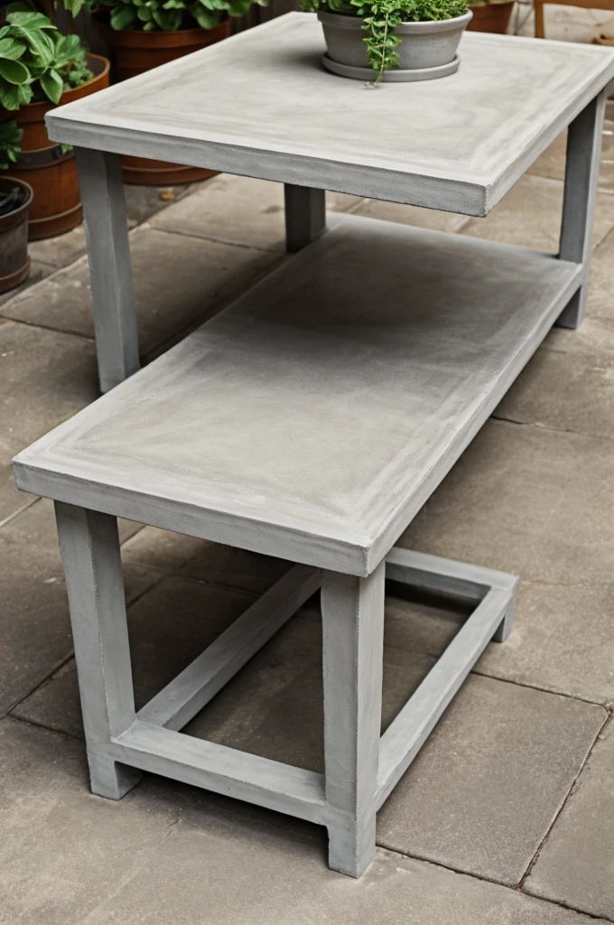 How to make a cement table
