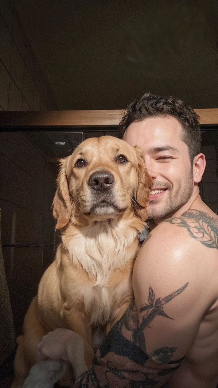 Make the dog look happier