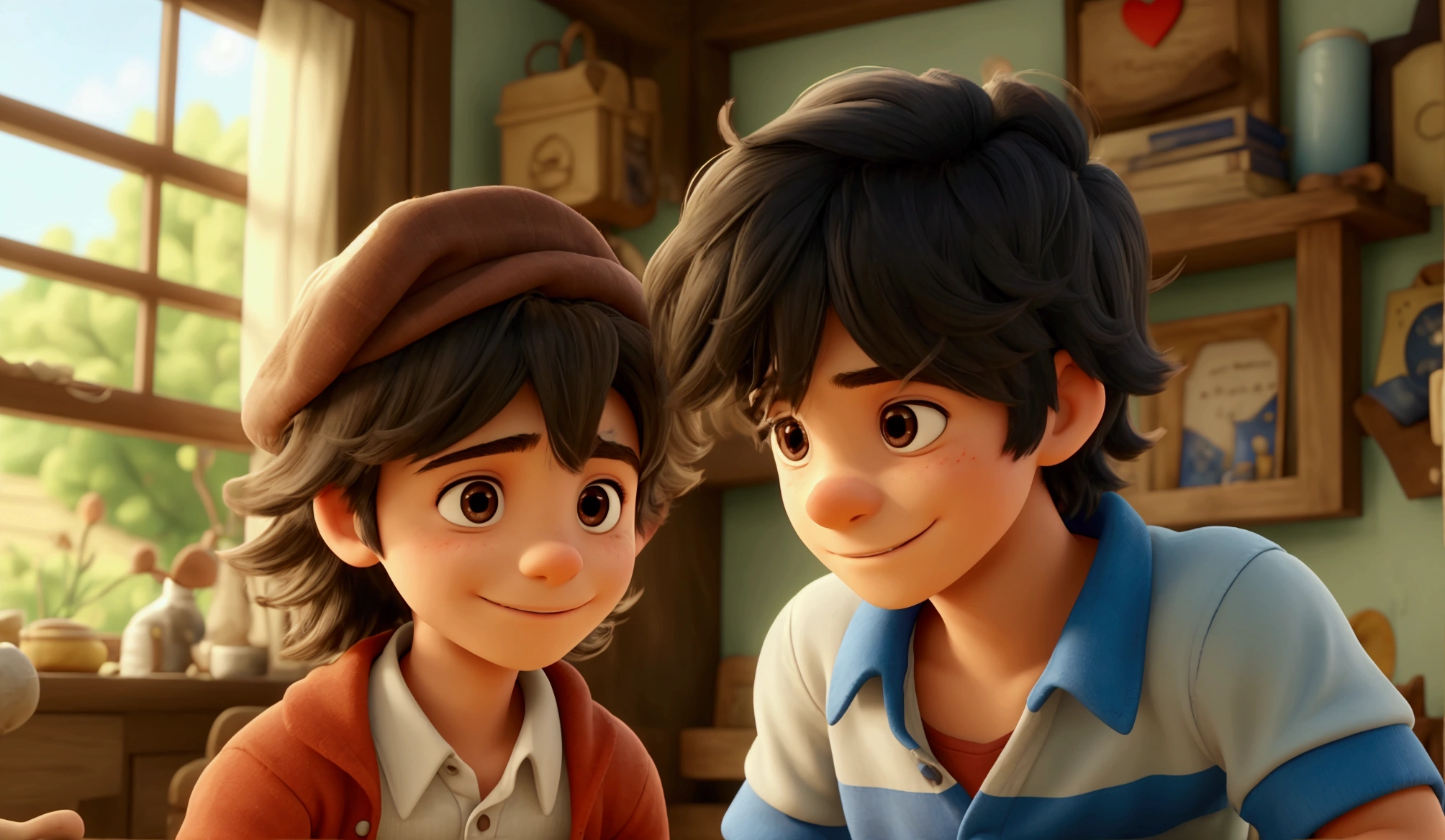 Once upon a time, in a small town, there was a boy named Eduardo. From a young age, Eduardo was known for his kindness and open heart. He lived a peaceful life, surrounded by family and friends, but there was one person who always held a special place in his heart – his childhood friend, Clara.