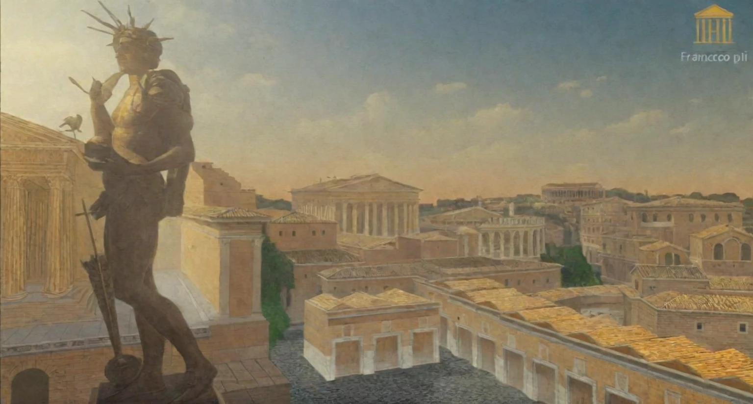 arafed view of a city with a road and a bridge, rome backdrop, rome, all roads lead to rome, rome in background, eternal city, vatican in background, roman historic works, roma, the photo shows a large, colosseo, vatican, city wall, by Pogus Caesar, by Francesco Raibolini, a gigantic