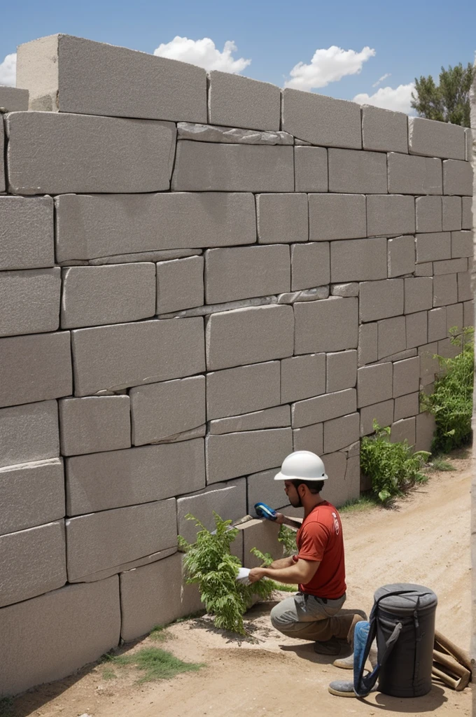 How to make a cement wall without bricks