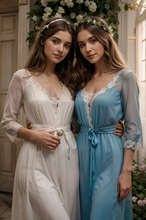 une femme en courte robe avec une fortr poitrine, la femme se trouve sur une chaise dans un chateau. la femme doit etre souriante mais peut ne pas etre parfaite pour ajouter du realisme