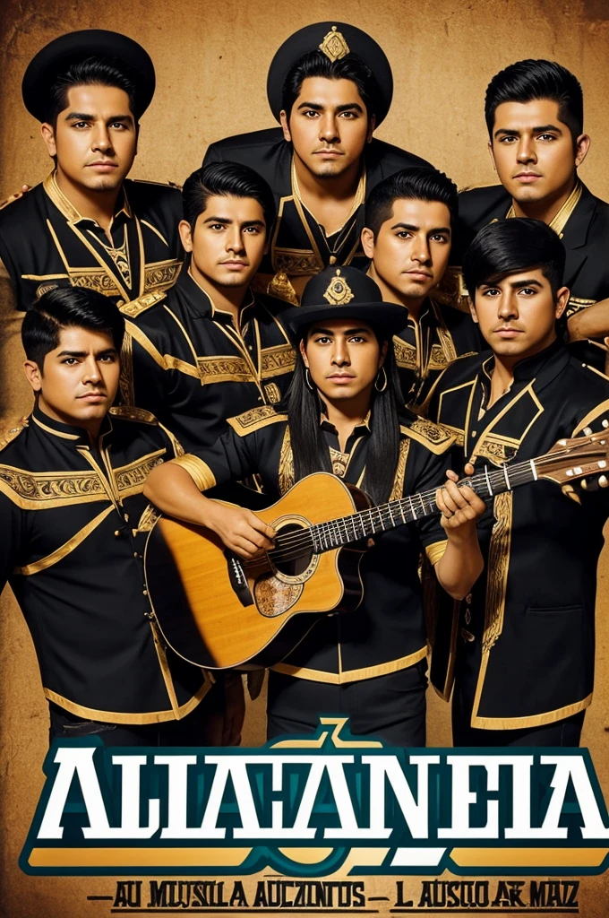 Generates the logo of a musical group named Autenticos de la zona, I need the logo to have the initials ADLZ is a group of the regional Mexican genre 