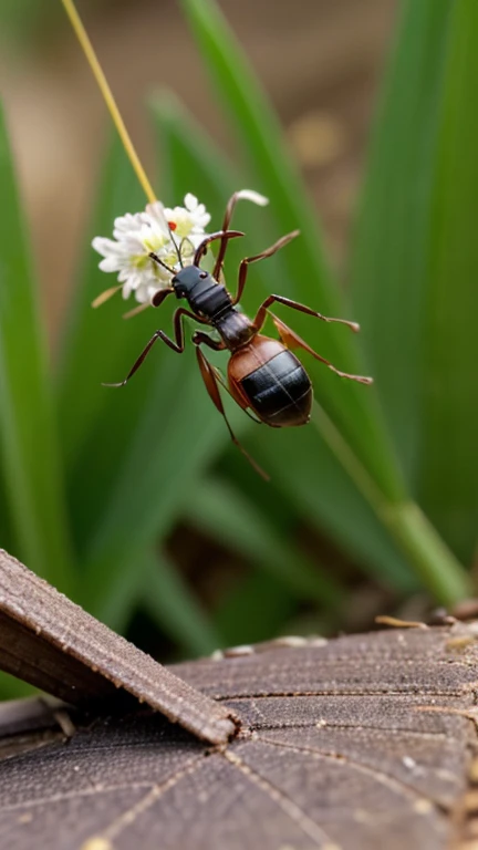 Once upon a time, there lived an ant and a grasshopper in a beautiful garden. The ant was diligent, working hard every day to gather food for the winter. Meanwhile, the grasshopper enjoyed singing and playing, ignoring the ant's advice to prepare for the cold season ahead.