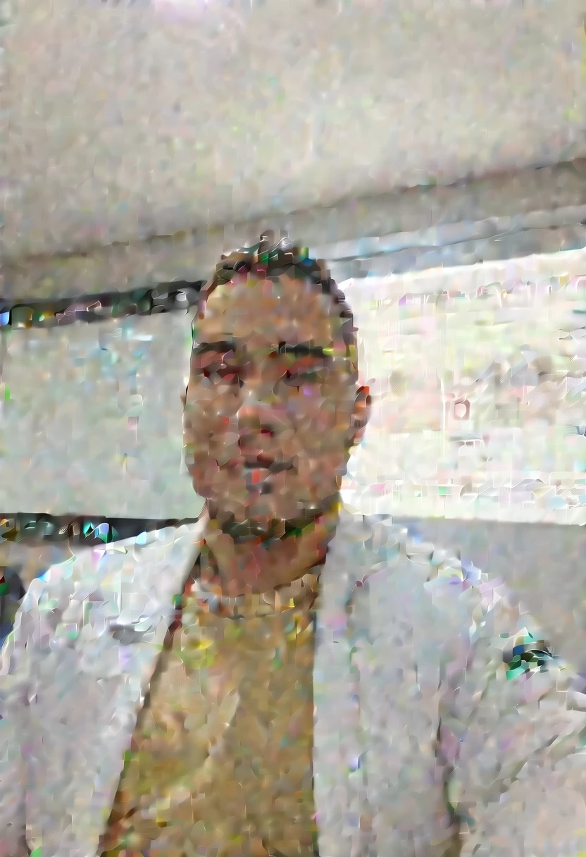 close-up Caricature of Seth MacFarlane starring in a film about The Scientist, surrounded by smoking flasks, making a groundbreaking discovery in a laboratory. extremely happy happy smile , (Pixel Art pixelizado pixel pixel :1.3)