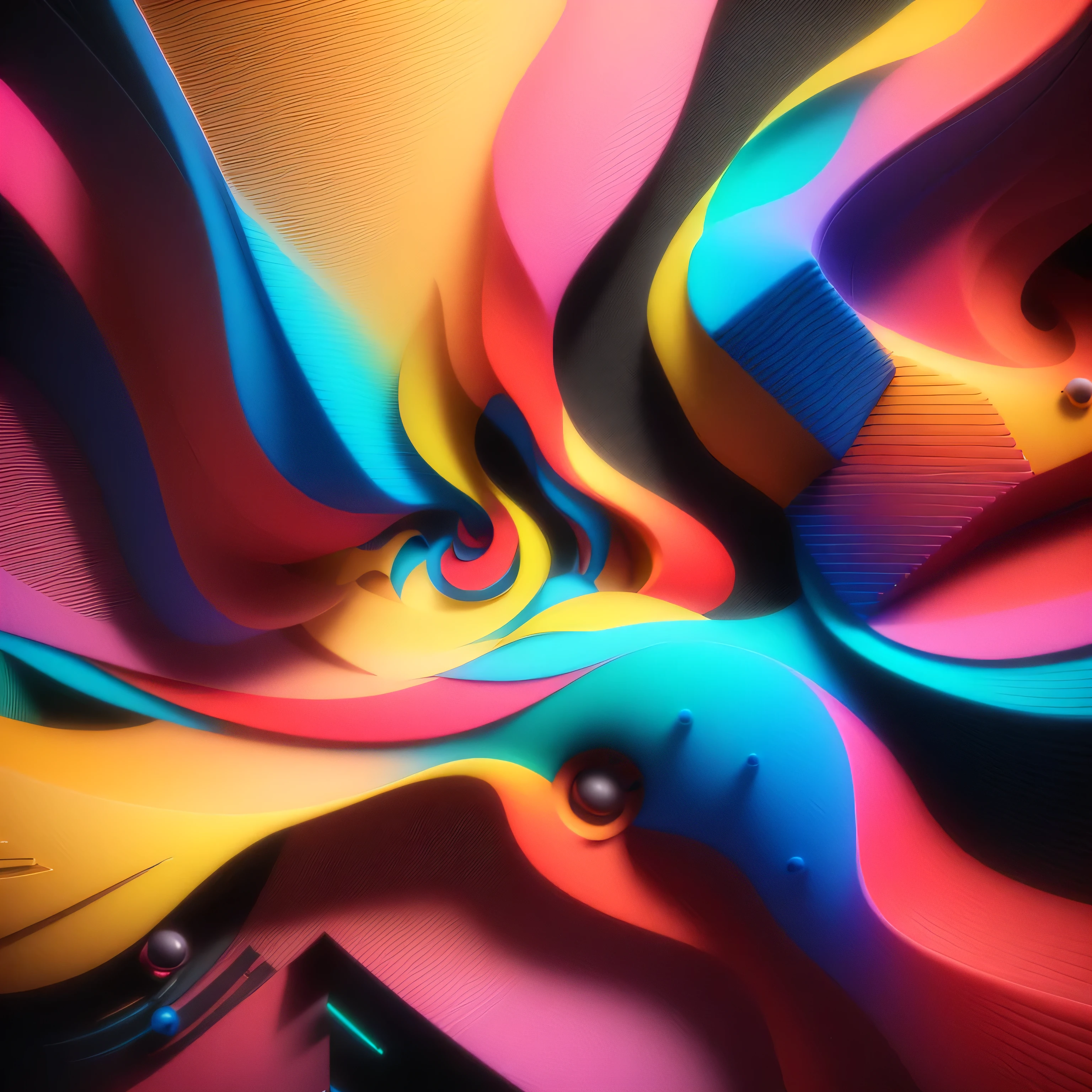 a close up of a colorful abstract design with a lot of colors, abstract 3 d artwork, 4k highly detailed digital art, 3d digital art 4k, digital artwork 4 k, 4k detailed digital art, digital art 4 k, digital art 4k, digital art 8 k, digital art 8k, beautiful art uhd 4 k