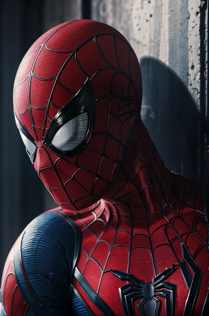 Picture of Spider-Man, To persuade, The twenties, Handsome, Detailed face, Looking at the camera, painting, 8K Ultra HD, High quality