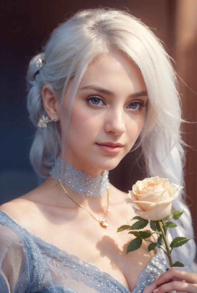 (Best quality, Ultra detailed, Golden ratio, Masterpiece:1.2), Theatrical lighting:0.7, Photo of a woman, dressed in a very elegant and pretty dress, Perfect rare face, (Highly detailed skin), randomly dyed white hair, Hide your mouth with your hands、Ridicule, skin texture, Pale skin, shiny skin, (thin, large size:1.2), [:(Sharp focus on rare face, perfect eyes:1.2):0.2], photorealistic, film grain, Put one foot forward、from below looking up、look at camera、Emphasize the shoulders, Focus on face、Stockings、glasses、Smile with corners of mouth raised、disdainful expression, summer haze, muted colors, muted warm colors, Photo cinematic portrait of a woman dressed in a striped dress sitting by the window in the early morning, cinematic, (tilted:1.3) (on an old train) look cautious, standing under a spotlight, volumetric dust clouds, key light, backlight, soft natural lighting, photography Film grain ISO 400 30 mm lens RAW f1.8 aperture, highly detailed (analog photography:1), colors hdr